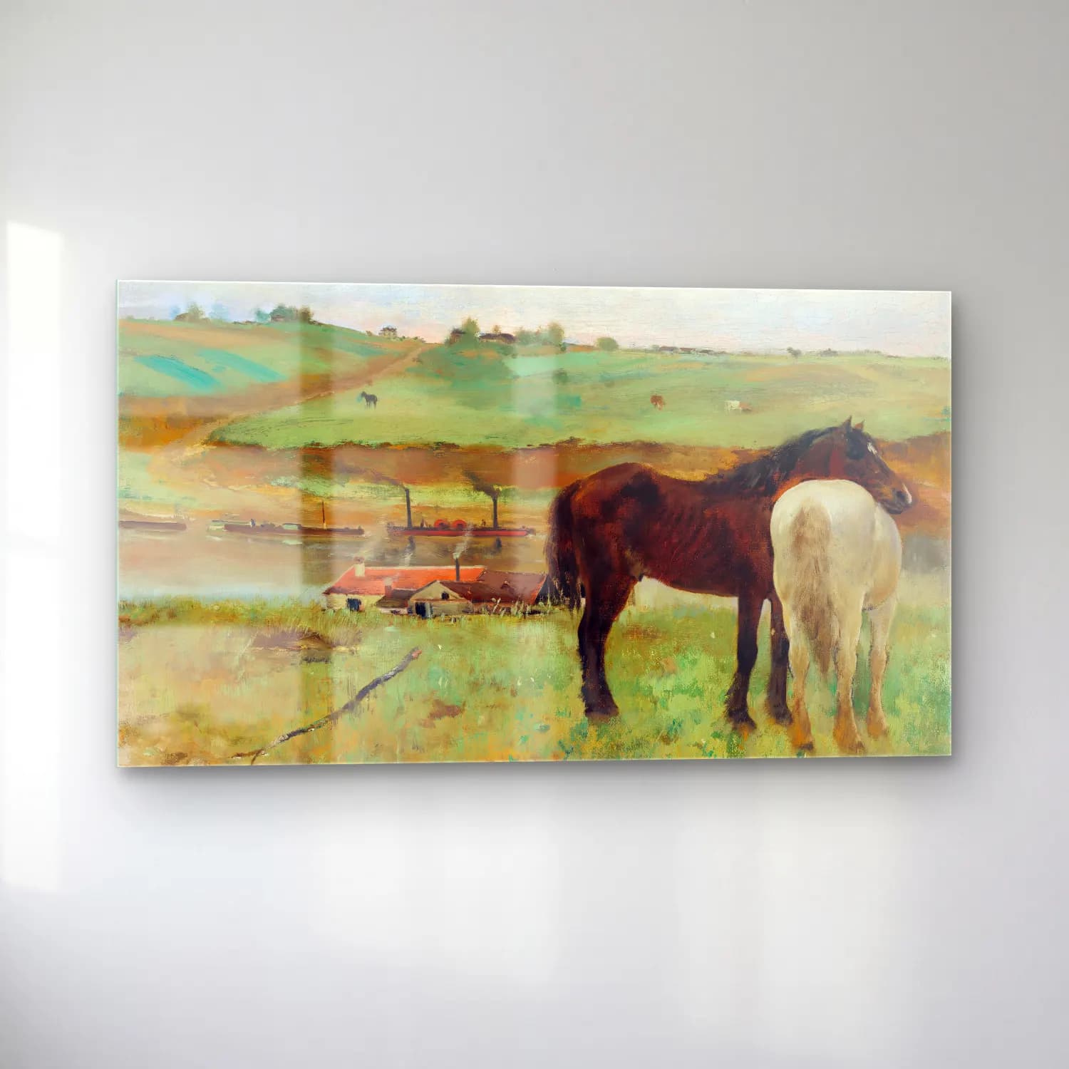 Edgar Degas – Horse in a Meadow cam tablo — sol açıdan görünüm