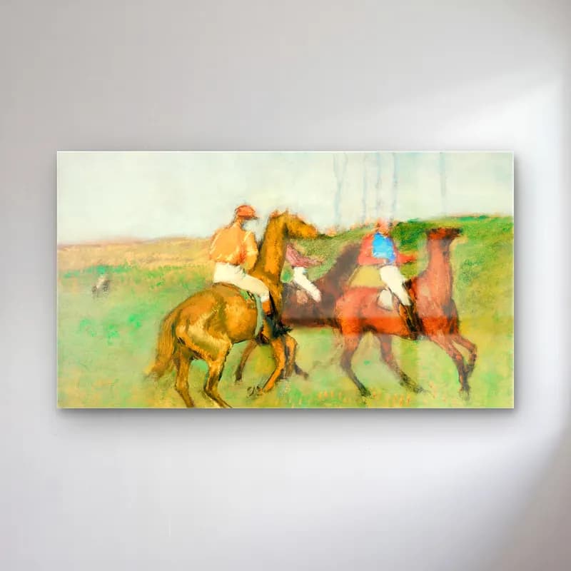 Edgar Degas – Jockeys and Race Horses cam tablo — Edgar Degas – Jockeys and Race Horses — empresyonist atlı