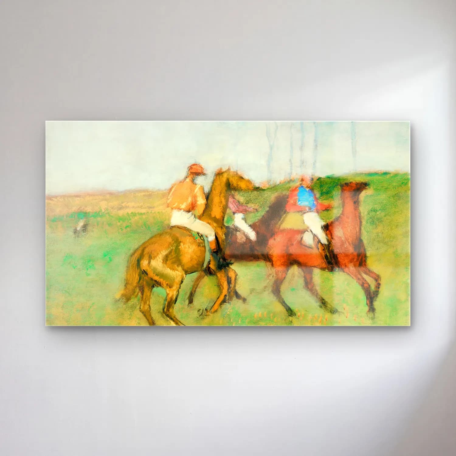 Edgar Degas – Jockeys and Race Horses cam tablo — Edgar Degas – Jockeys and Race Horses — empresyonist atlı