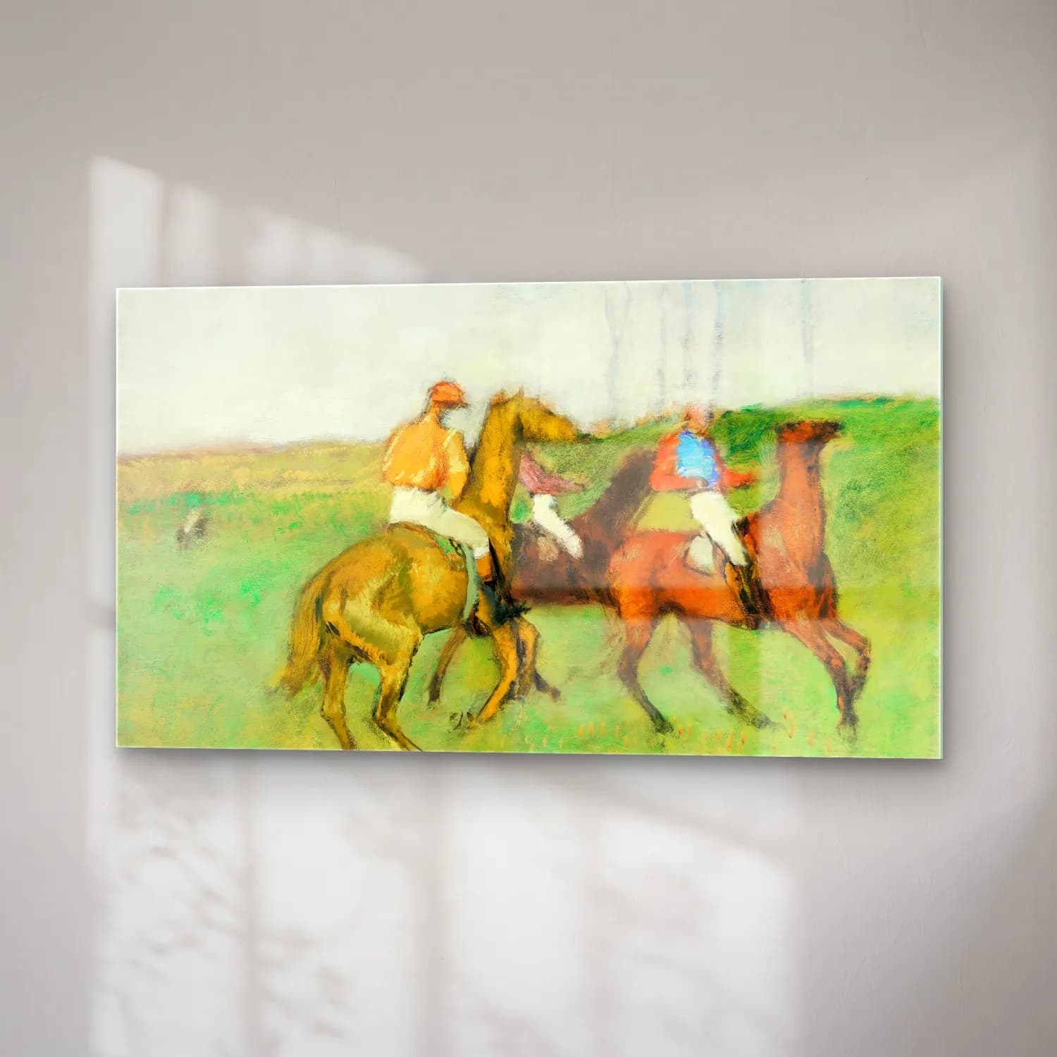 Edgar Degas – Jockeys and Race Horses cam tablo — sağ açıdan görünüm