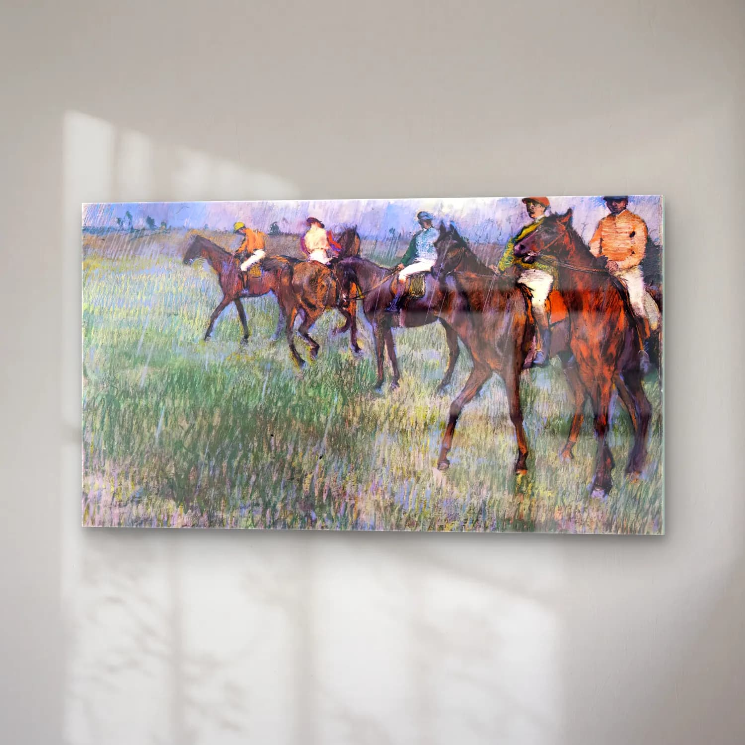 Edgar Degas – Jockeys in the Rain cam tablo — sağ açıdan görünüm