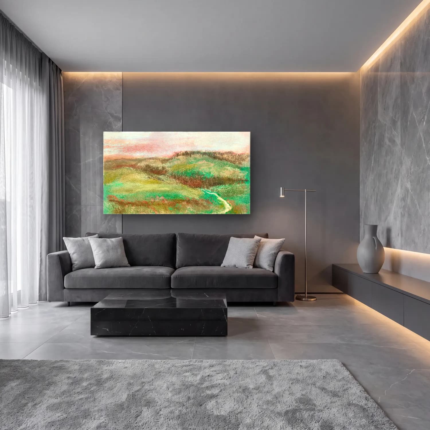 Edgar Degas – Landschaft cam tablo — lüks salon duvarında