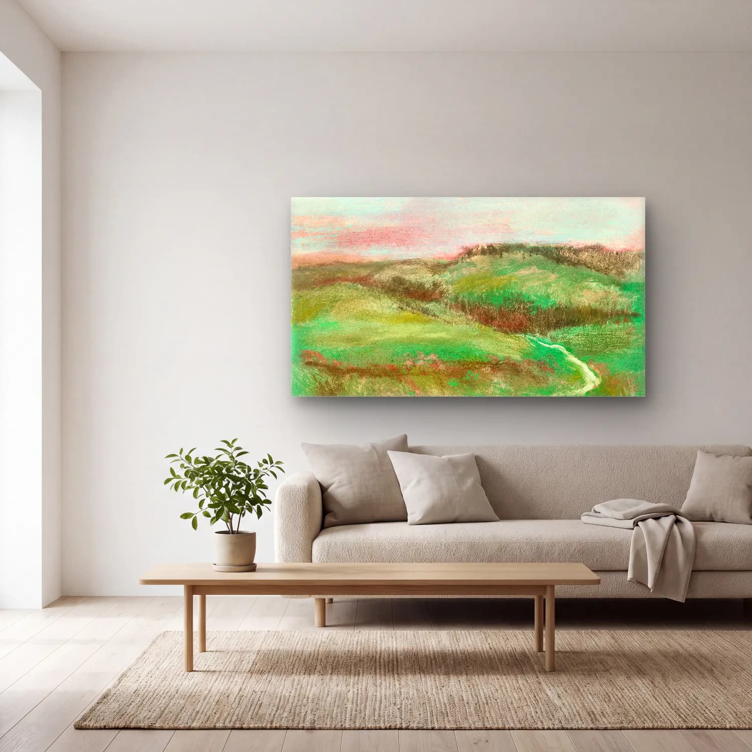 Edgar Degas – Landschaft cam tablo — açık renk salonda