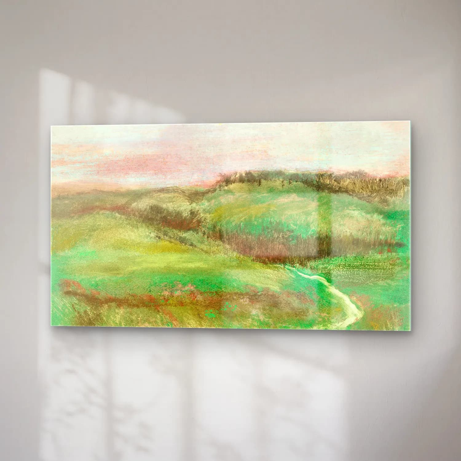 Edgar Degas – Landschaft cam tablo — sağ açıdan görünüm