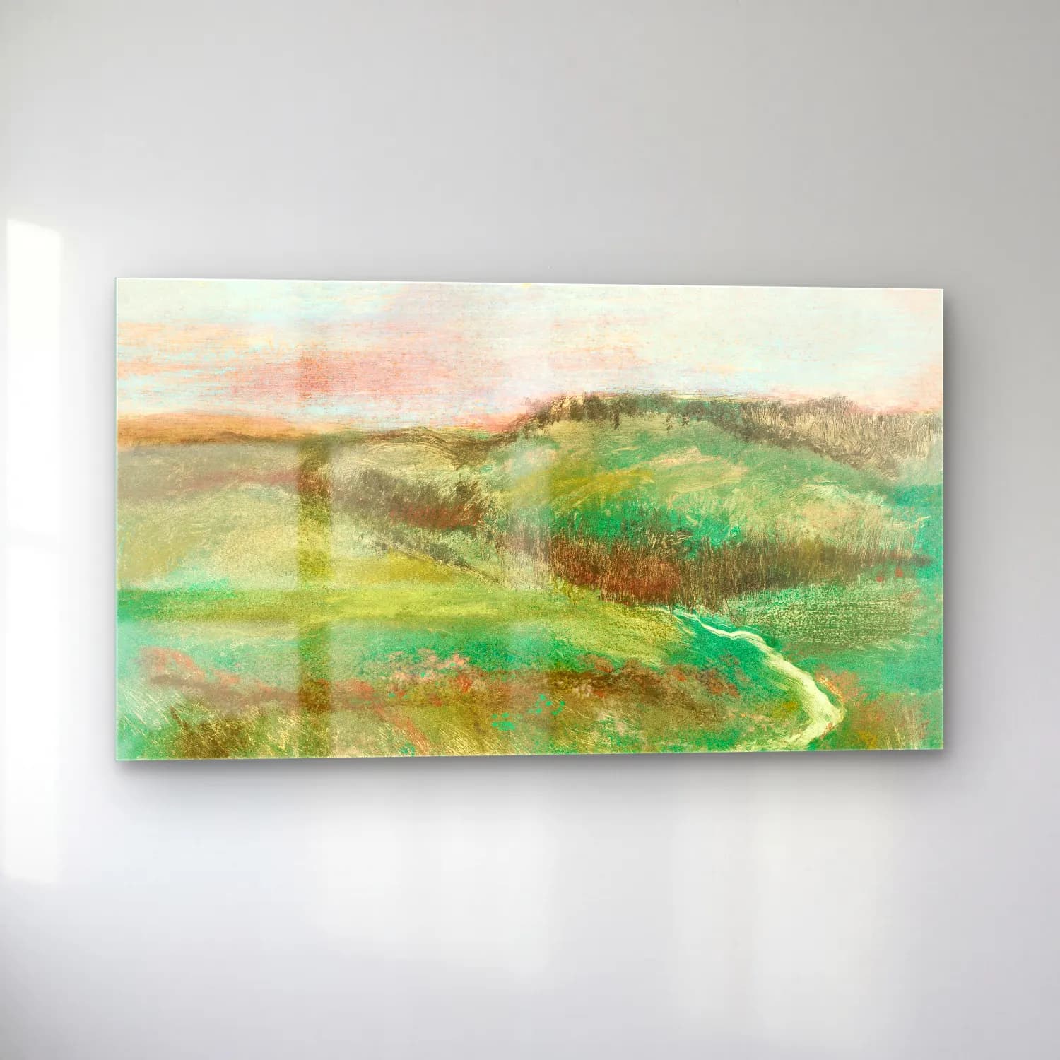Edgar Degas – Landschaft cam tablo — sol açıdan görünüm