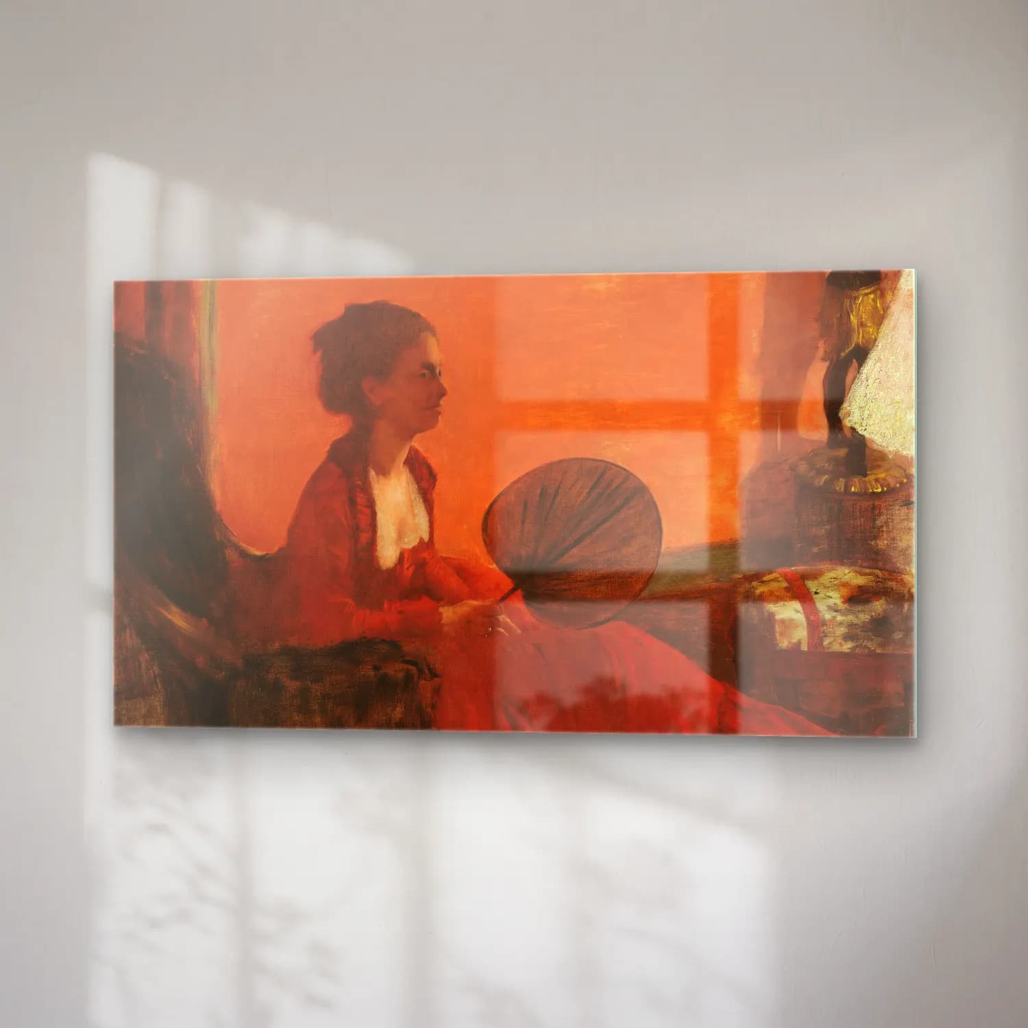 Edgar Degas – Madame Camus with a Fan cam tablo — sağ açıdan görünüm