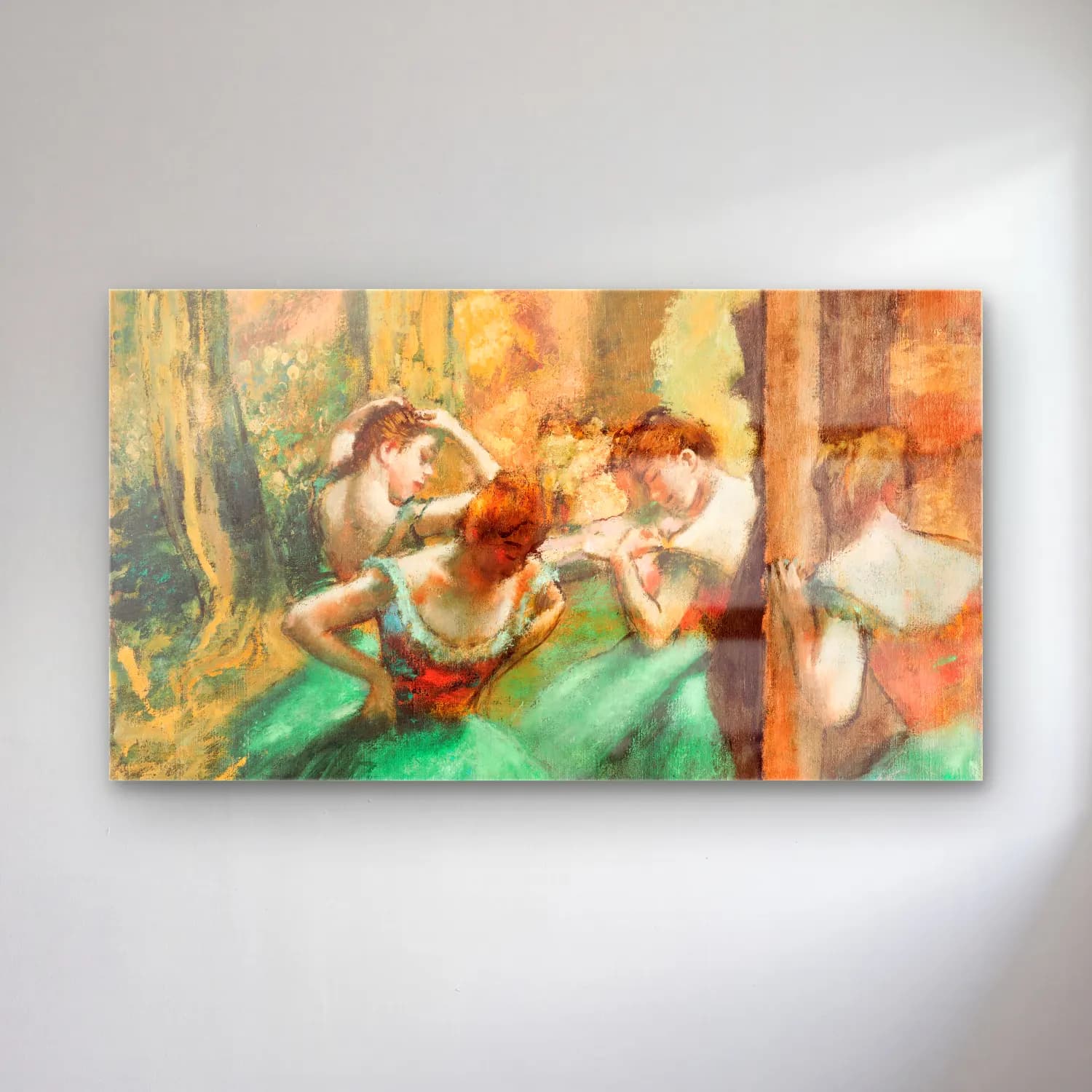 Edgar Degas – Pink and Green cam tablo — Edgar Degas – Pink and Green — empresyonist dansçılar