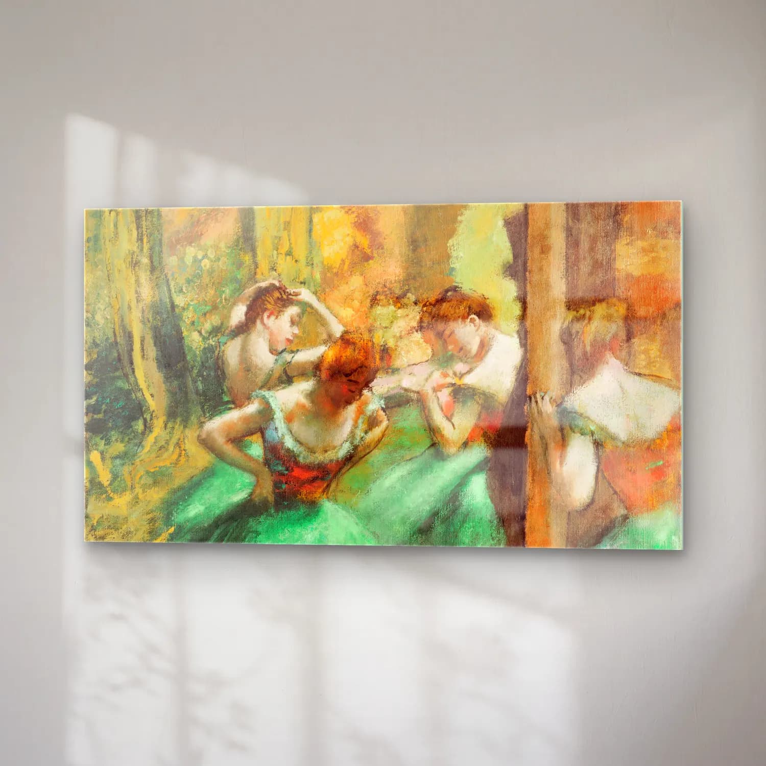 Edgar Degas – Pink and Green cam tablo — sağ açıdan görünüm