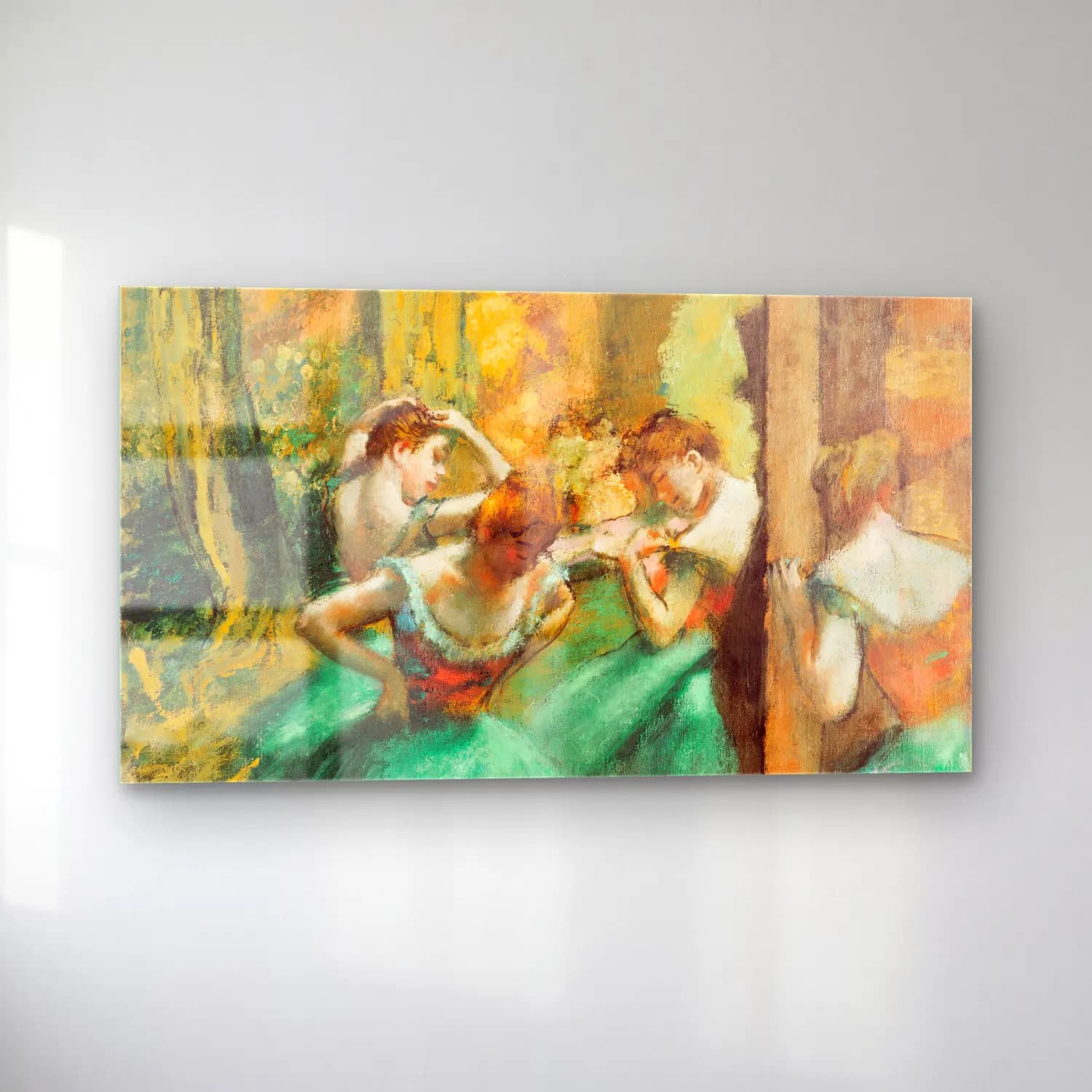 Edgar Degas – Pink and Green cam tablo — sol açıdan görünüm