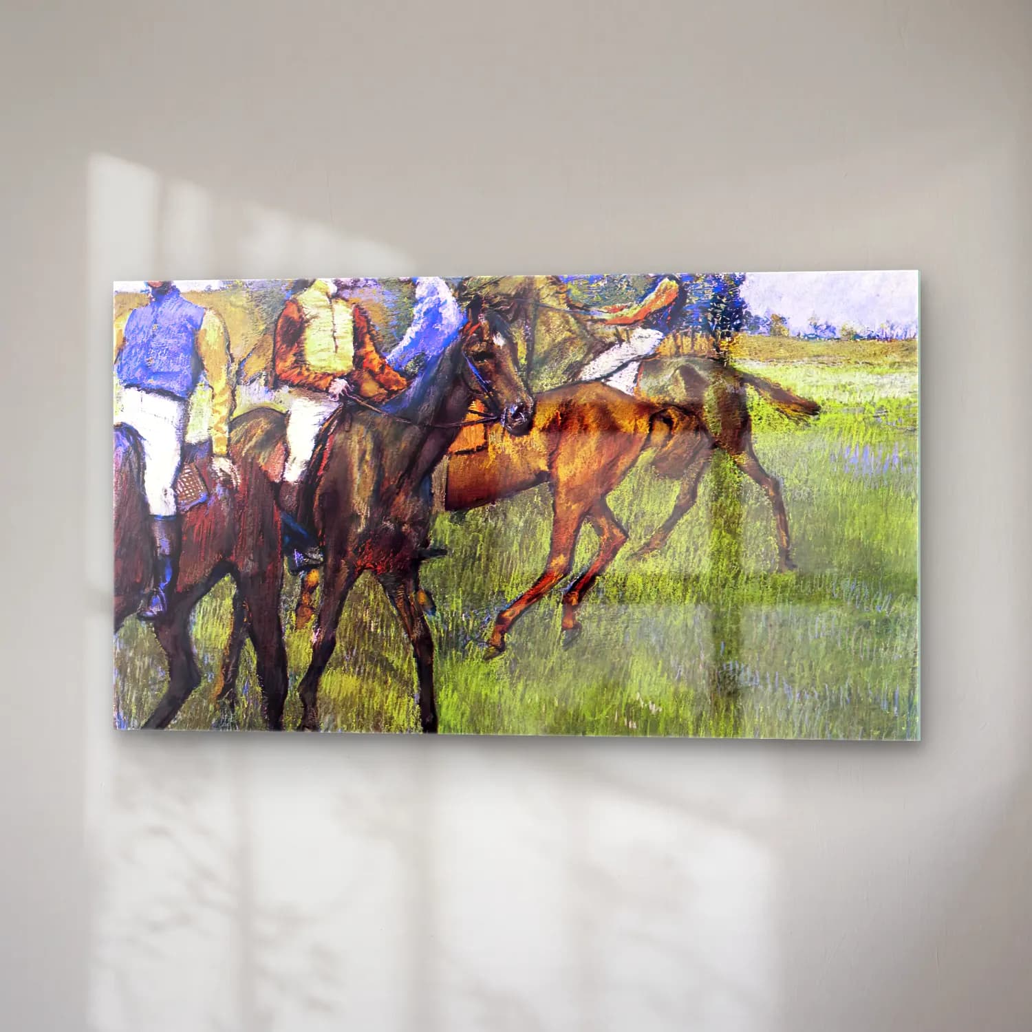 Edgar Degas – Race Horses cam tablo — sağ açıdan görünüm