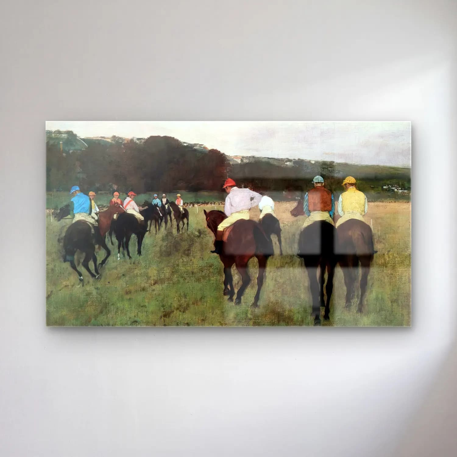 Edgar Degas – Racehorses in Longchamps cam tablo — Edgar Degas – Racehorses in Longchamps — empresyonist atlı