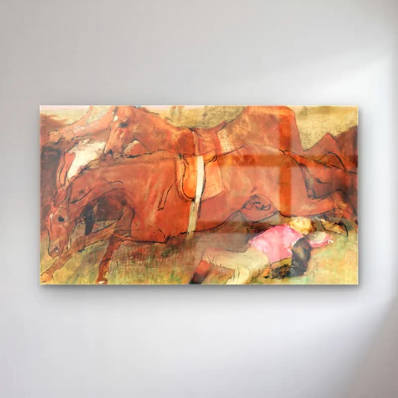 Edgar Degas – Scene from the Steeplechase The Fallen Jockey cam tablo — Edgar Degas – Scene from the Steeplechase The Fallen Jockey — empresyonist atlı