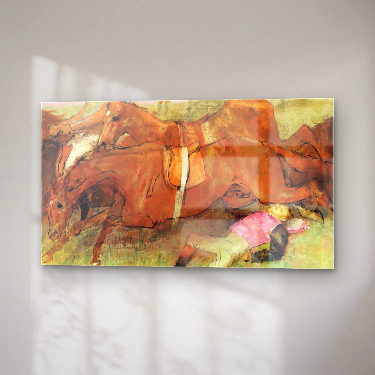 Edgar Degas – Scene from the Steeplechase The Fallen Jockey cam tablo — sağ açıdan görünüm
