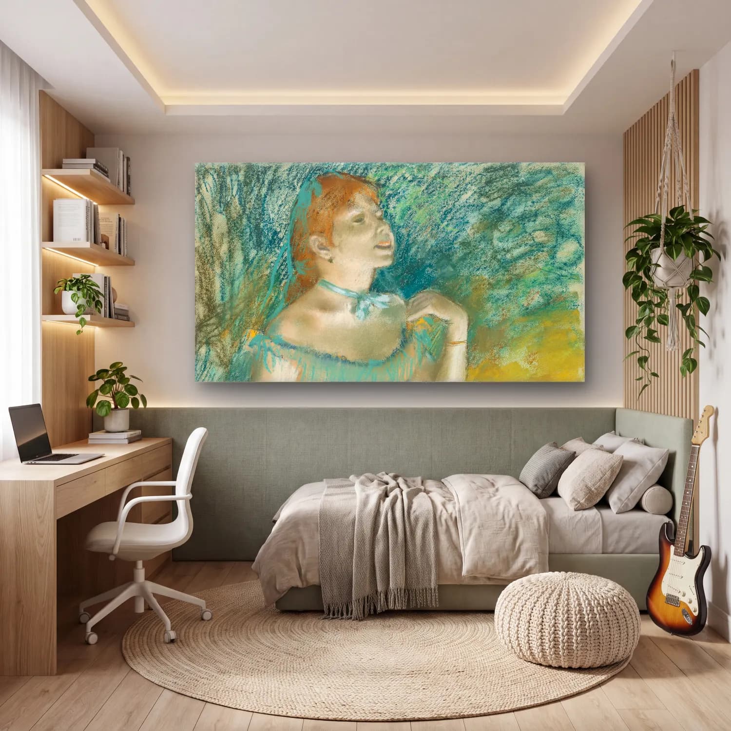 Edgar Degas – Singer in Green cam tablo — genç odasında