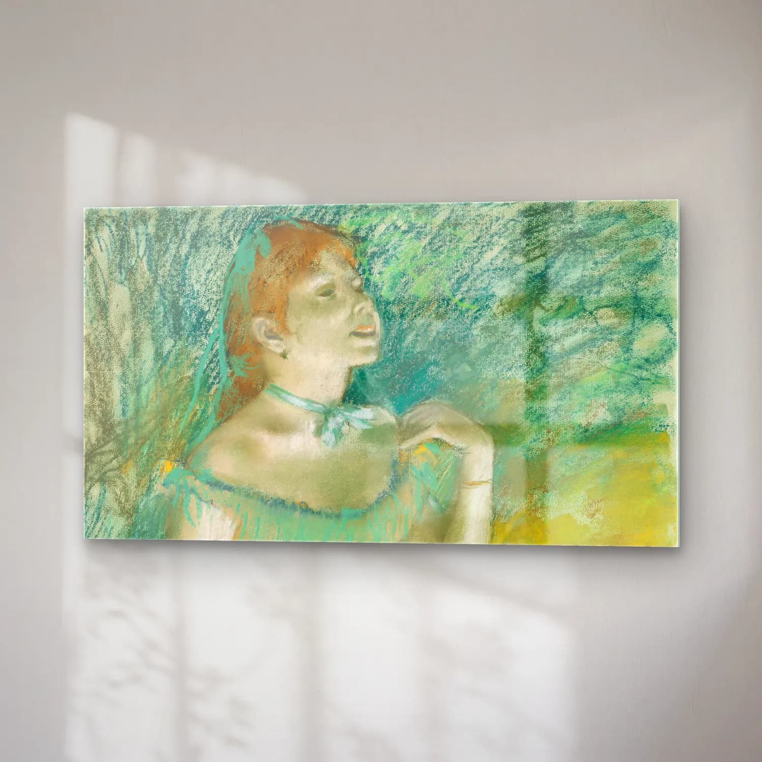 Edgar Degas – Singer in Green cam tablo — sağ açıdan görünüm