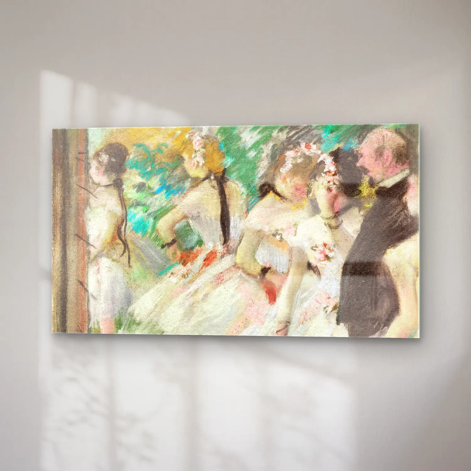 Edgar Degas – The Dance Class cam tablo — sağ açıdan görünüm
