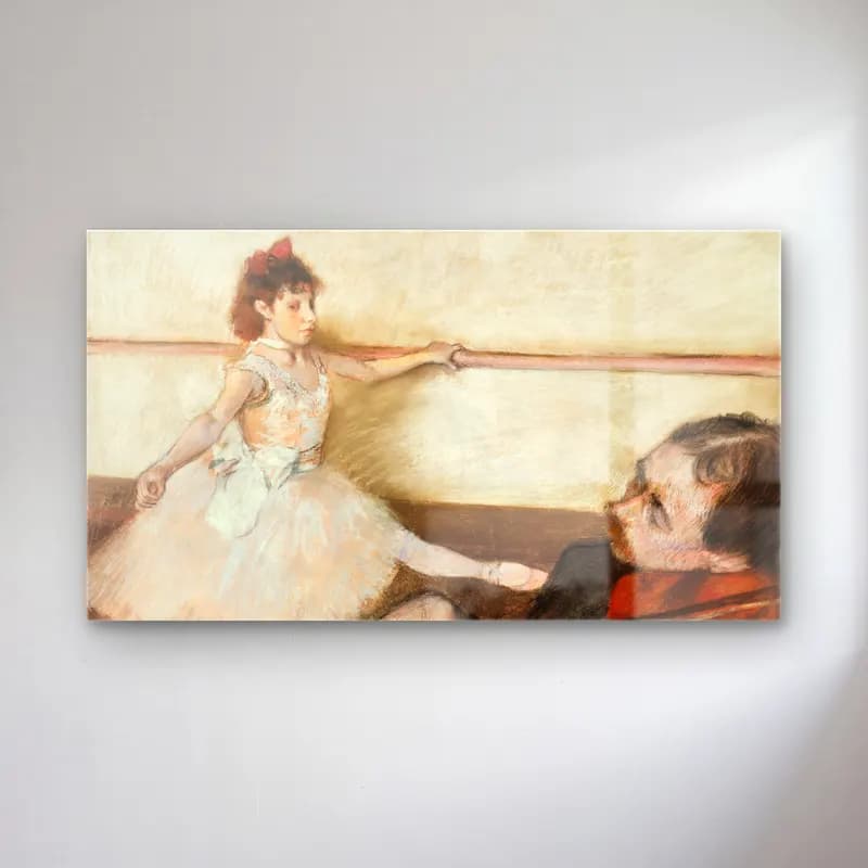 Edgar Degas – The Dance Lesson cam tablo — Edgar Degas – The Dance Lesson — empresyonist dansçılar
