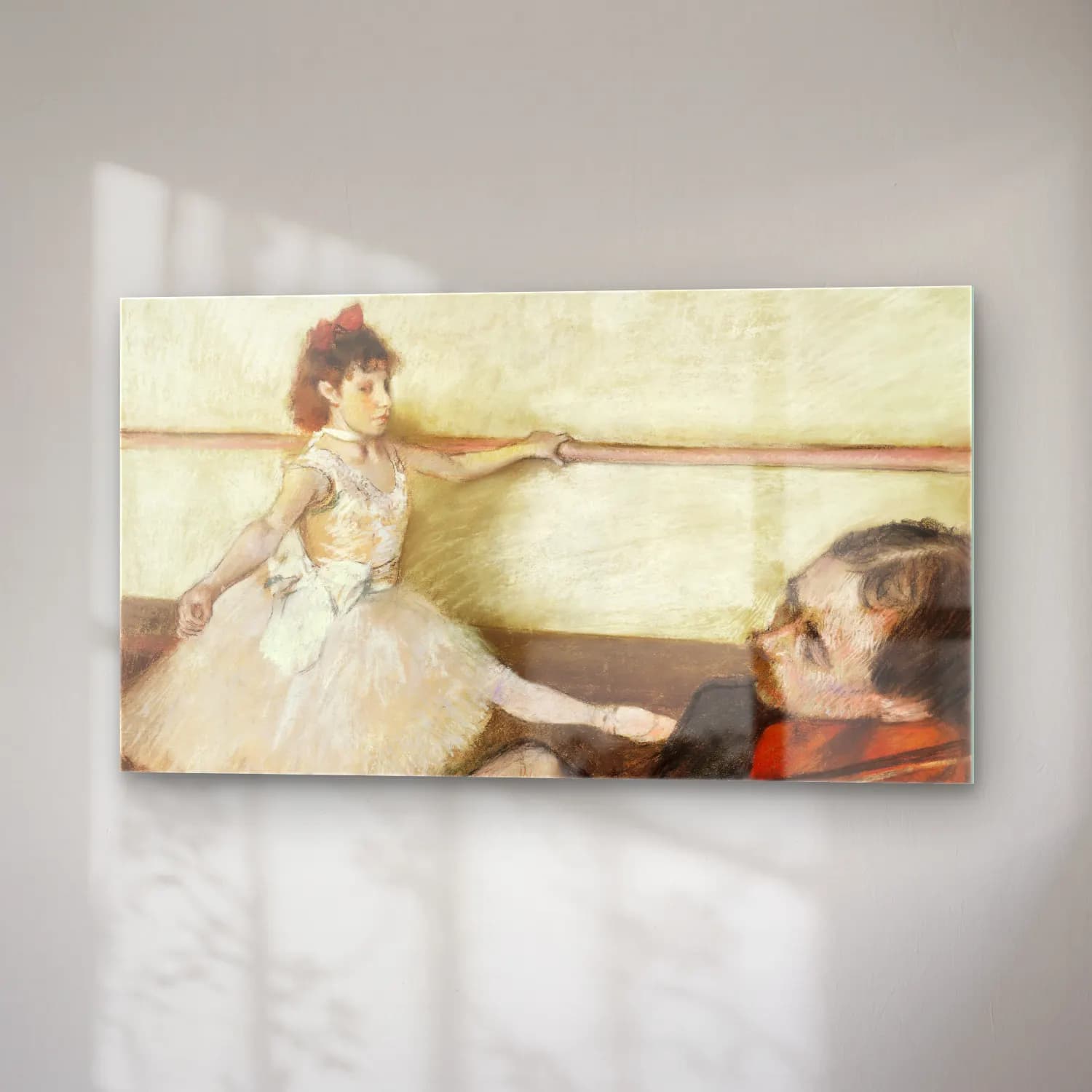 Edgar Degas – The Dance Lesson cam tablo — sağ açıdan görünüm