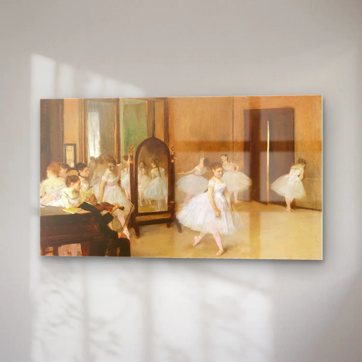 Edgar Degas – The Dancing Class cam tablo — sağ açıdan görünüm