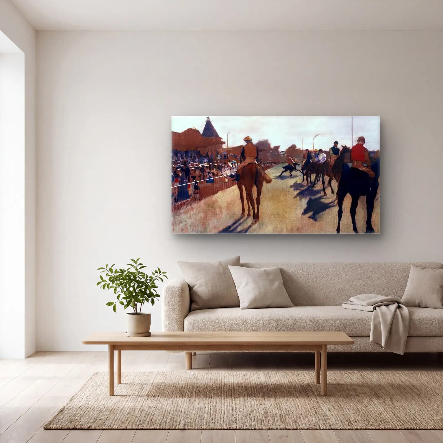 Edgar Degas – The Parade cam tablo — açık renk salonda