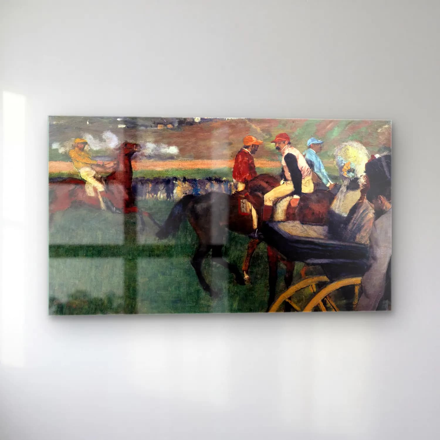 Edgar Degas – The Race Track. Amateur Jockeys by a Carriage cam tablo — sol açıdan görünüm