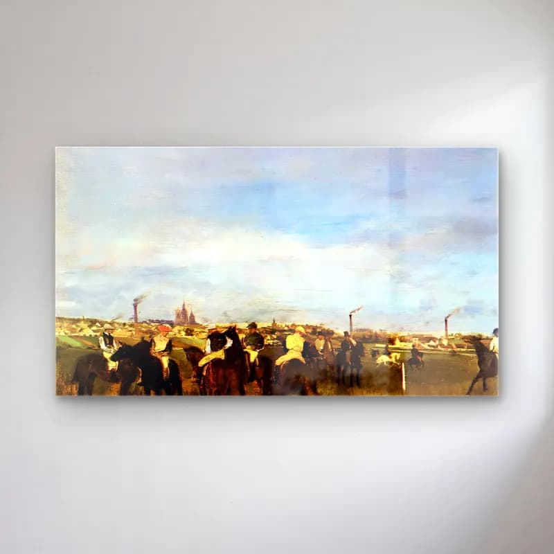 Edgar Degas – The Races. Before the Start cam tablo — Edgar Degas – The Races. Before the Start — empresyonist atlı