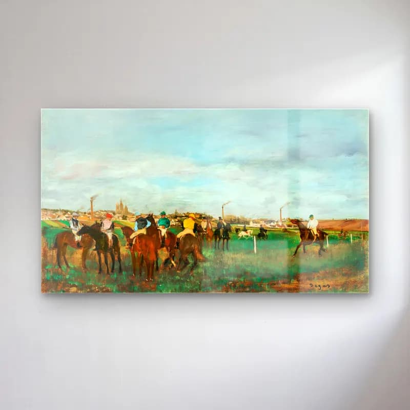 Edgar Degas – The Races cam tablo — Edgar Degas – The Races — empresyonist atlı