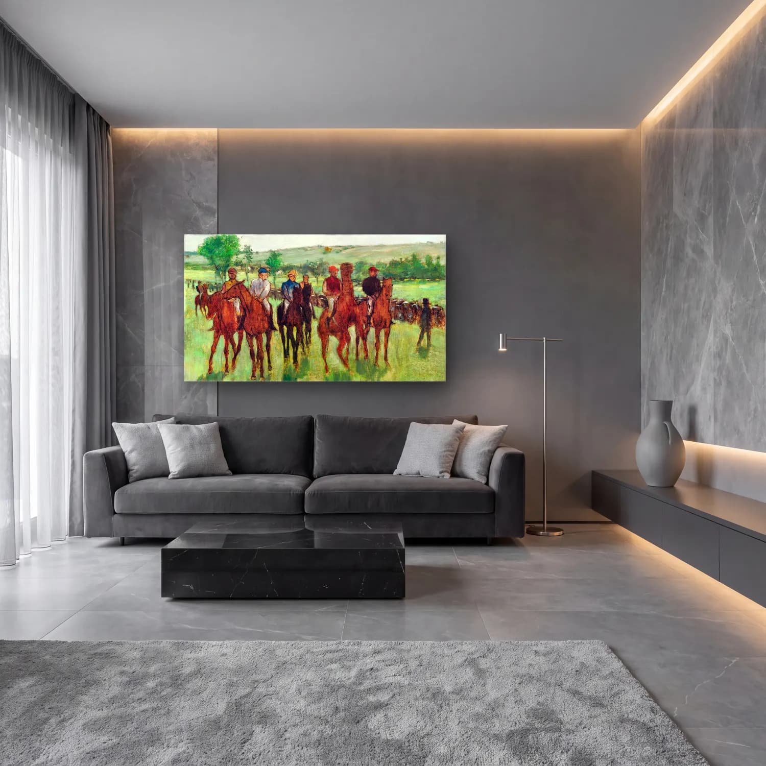 Edgar Degas – The Riders cam tablo — lüks salon duvarında