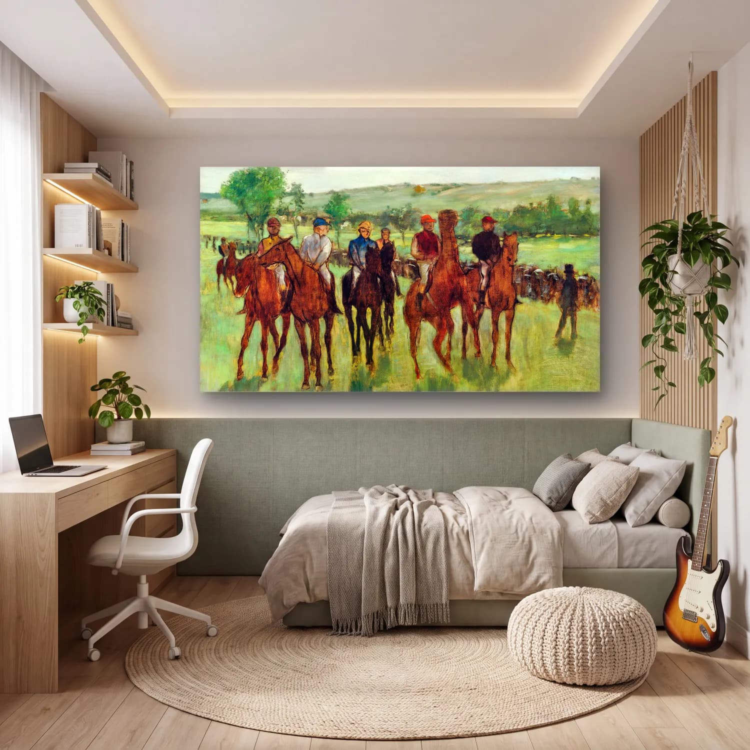 Edgar Degas – The Riders cam tablo — genç odasında