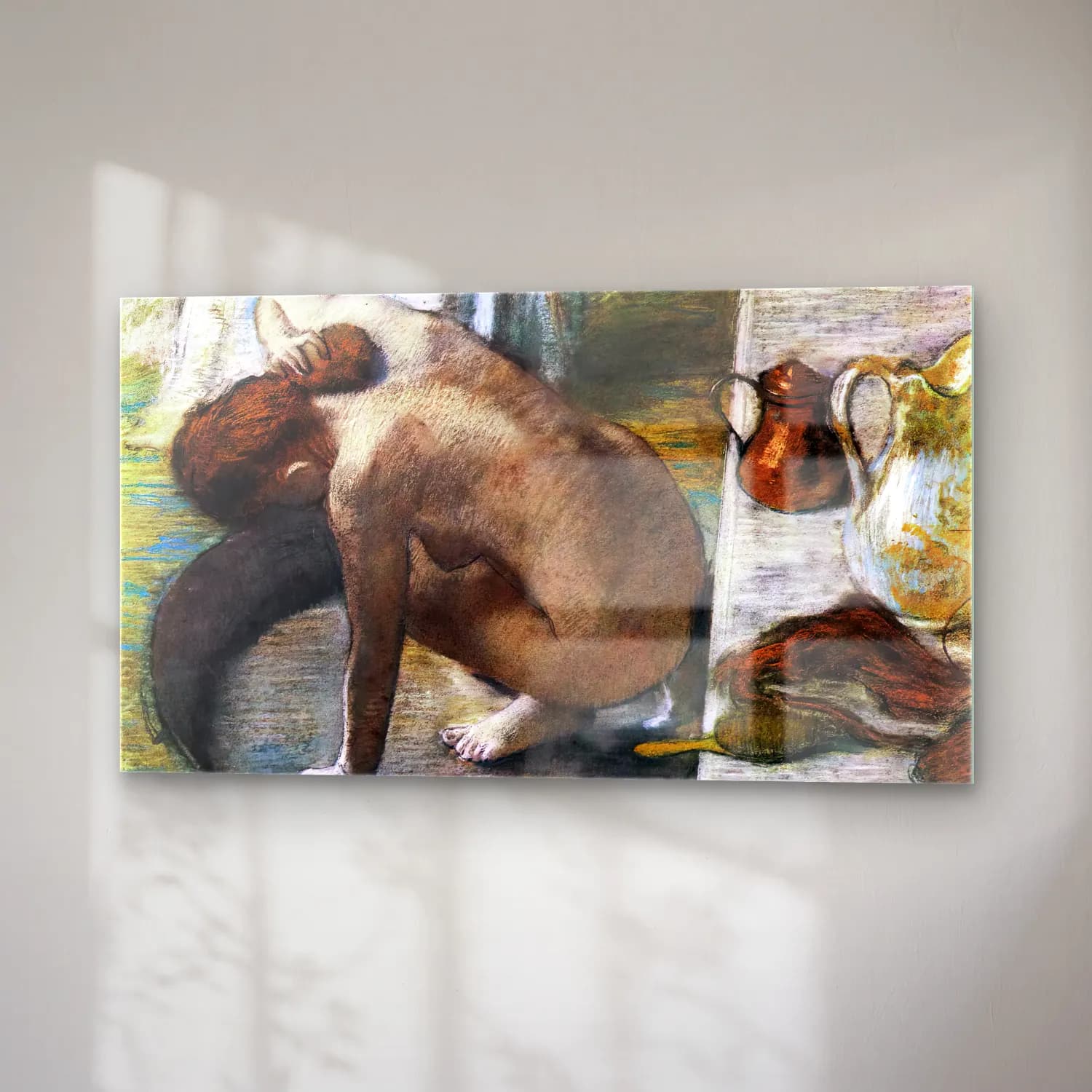 Edgar Degas – The Tub cam tablo — sağ açıdan görünüm