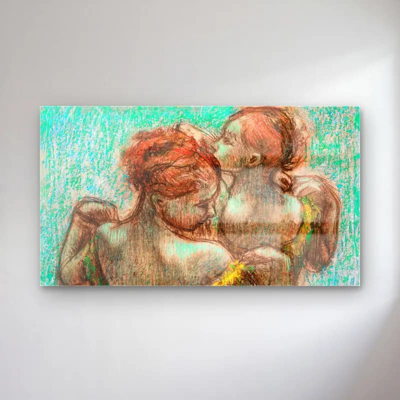 Edgar Degas – Two Dancers Half Length cam tablo — Edgar Degas – Two Dancers Half Length — empresyonist aşıklar