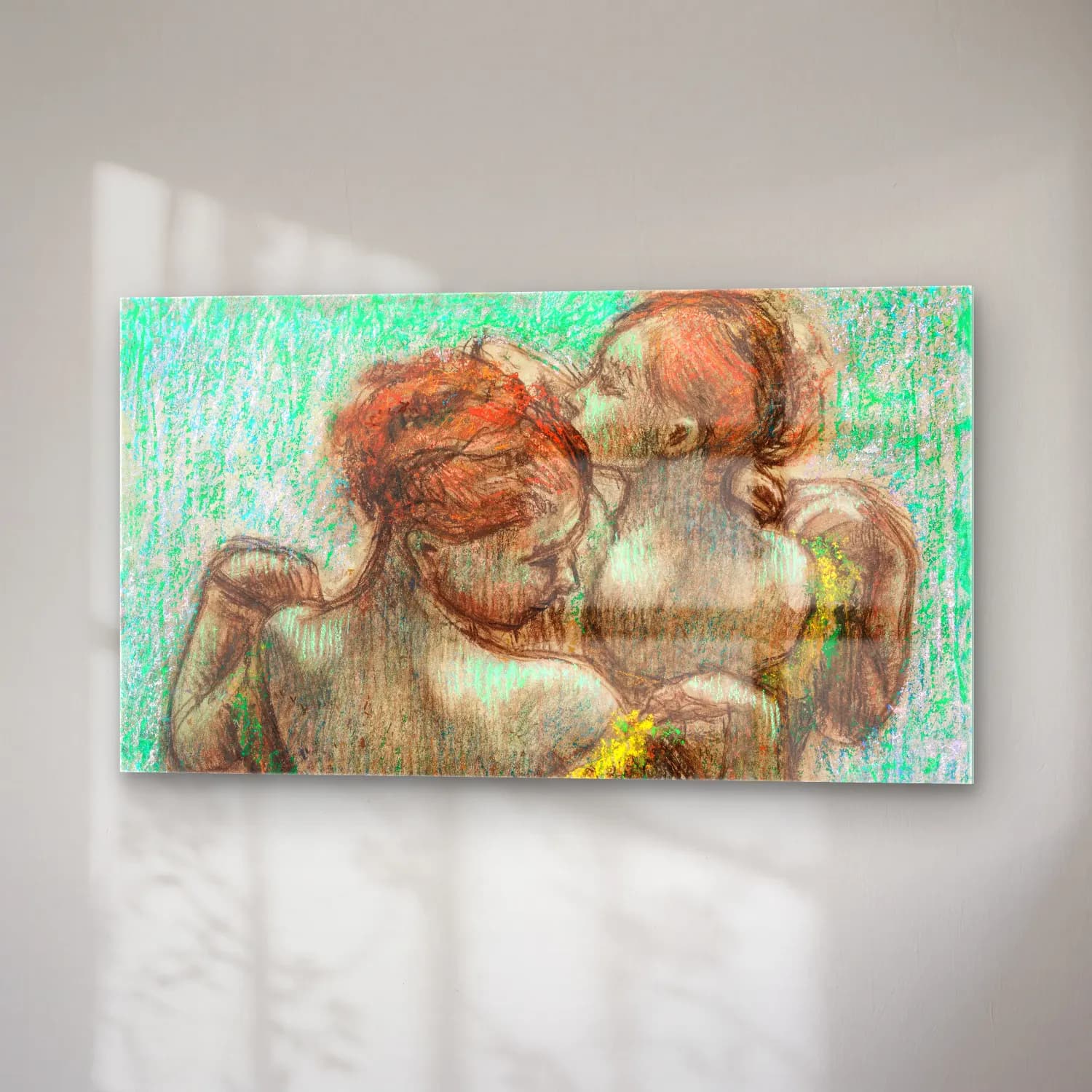 Edgar Degas – Two Dancers Half Length cam tablo — sağ açıdan görünüm
