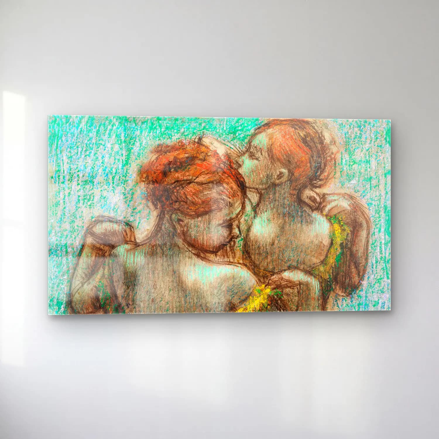 Edgar Degas – Two Dancers Half Length cam tablo — sol açıdan görünüm