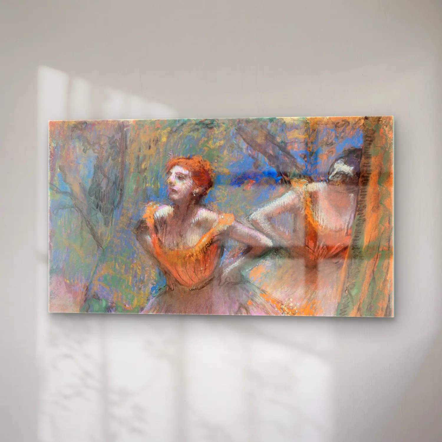Edgar Degas – Two Dancers cam tablo — sağ açıdan görünüm