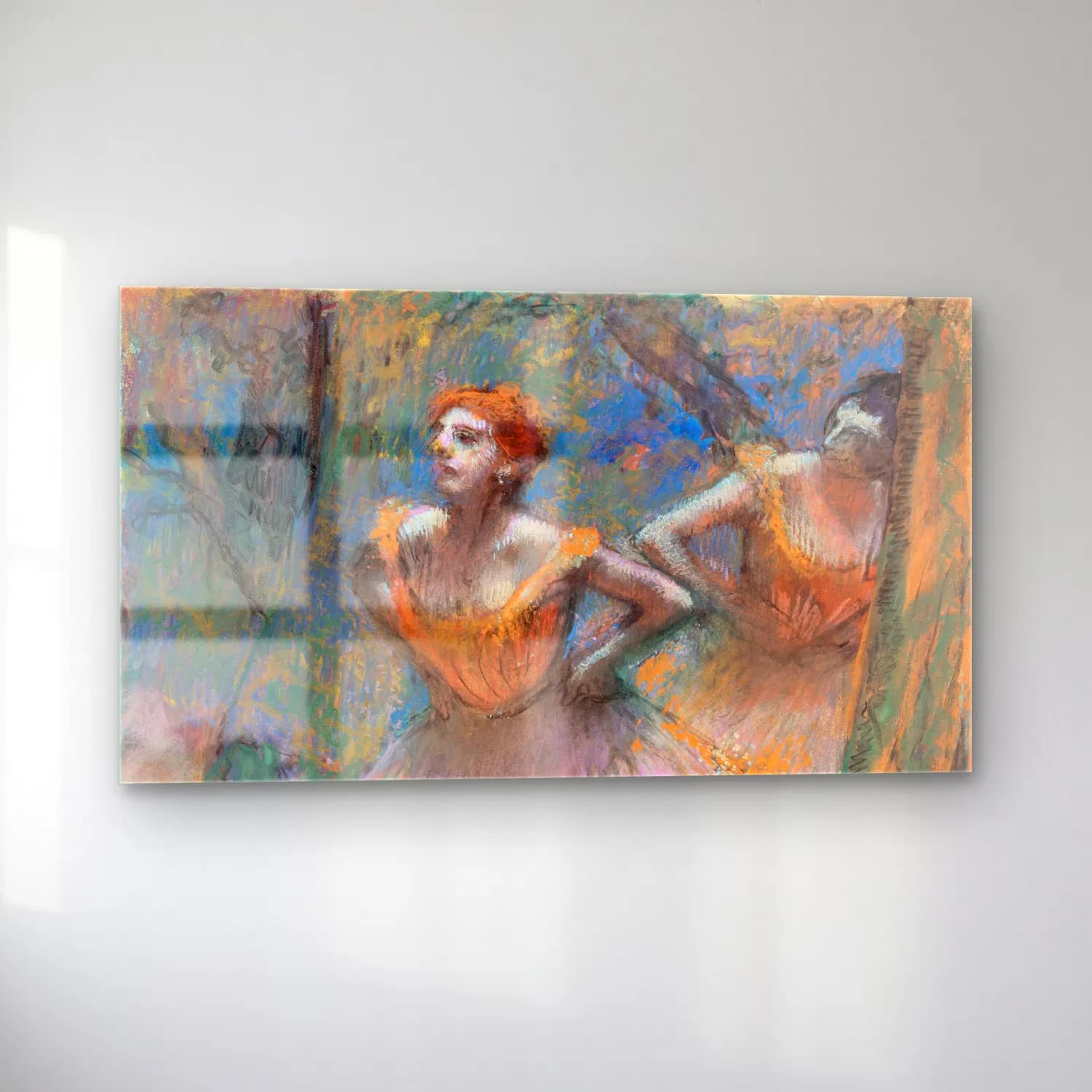 Edgar Degas – Two Dancers cam tablo — sol açıdan görünüm
