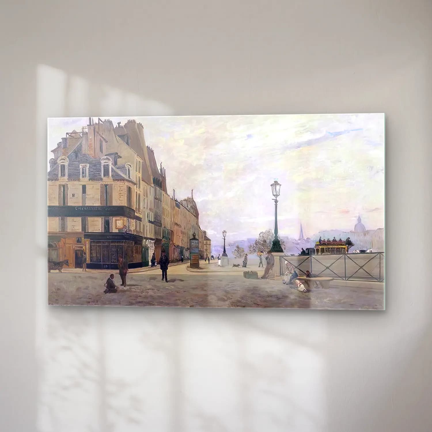 Hippolyte-Camille Delpy – The Pont Neuf and the Quai des Orfèvres, from the Place du… cam tablo — sağ açıdan görünüm