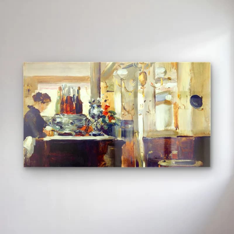 Edouard Manet – Bon Bock Cafe cam tablo — Edouard Manet – Bon Bock Cafe — empresyonist vintage i̇ç mekân