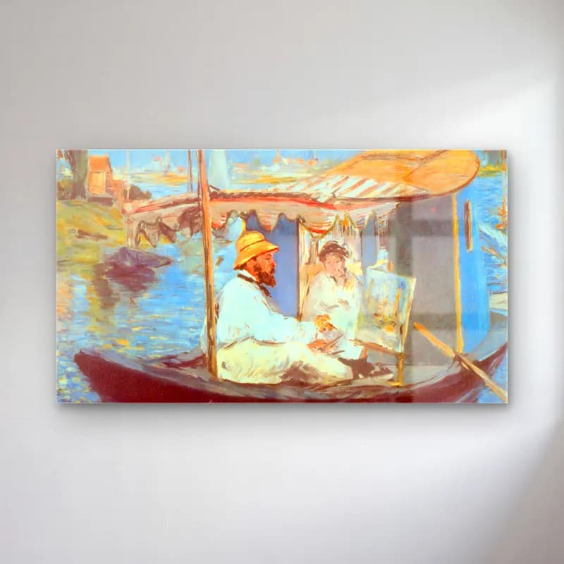 Edouard Manet – Claude Monet cam tablo — Edouard Manet – Claude Monet — empresyonist yelken yarışı