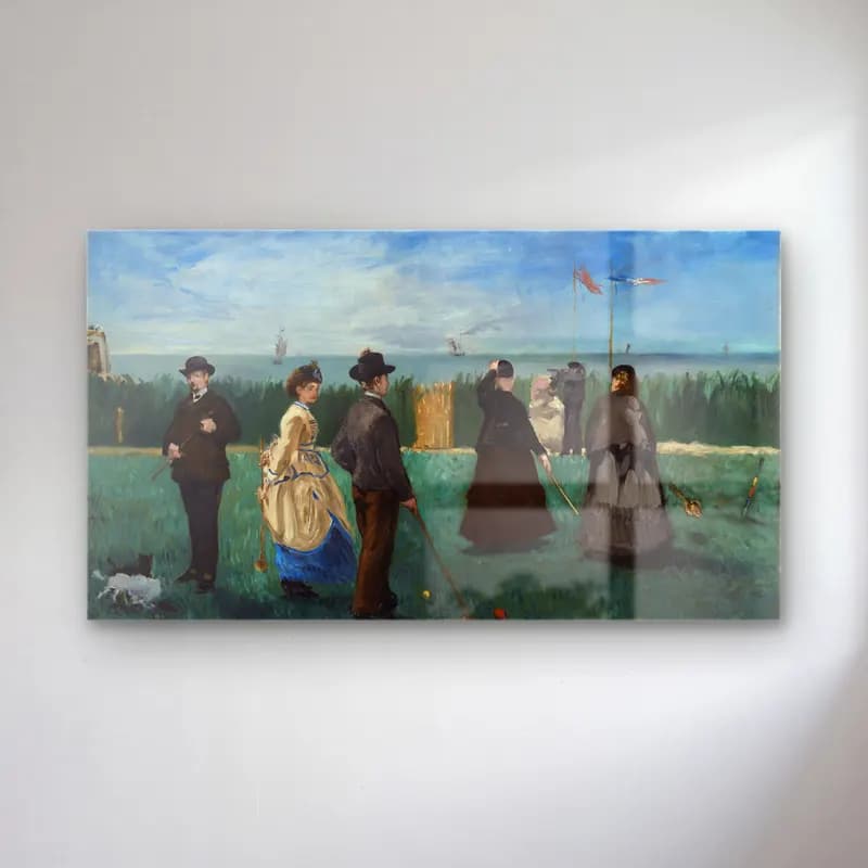 Edouard Manet – Croquet at Boulogne cam tablo — Edouard Manet – Croquet at Boulogne — empresyonist golf