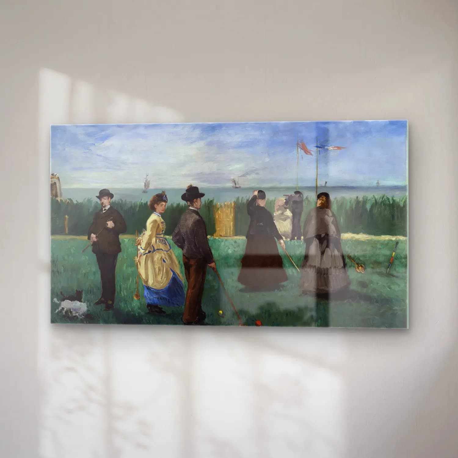 Edouard Manet – Croquet at Boulogne cam tablo — sağ açıdan görünüm