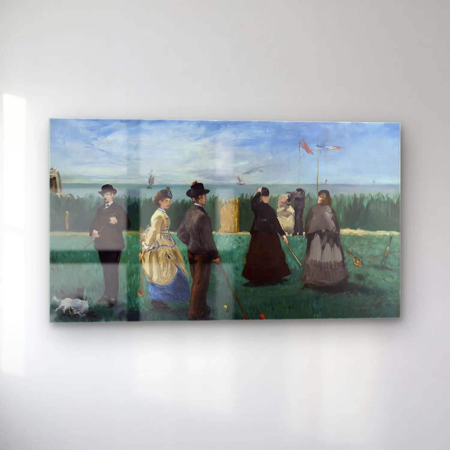 Edouard Manet – Croquet at Boulogne cam tablo — sol açıdan görünüm
