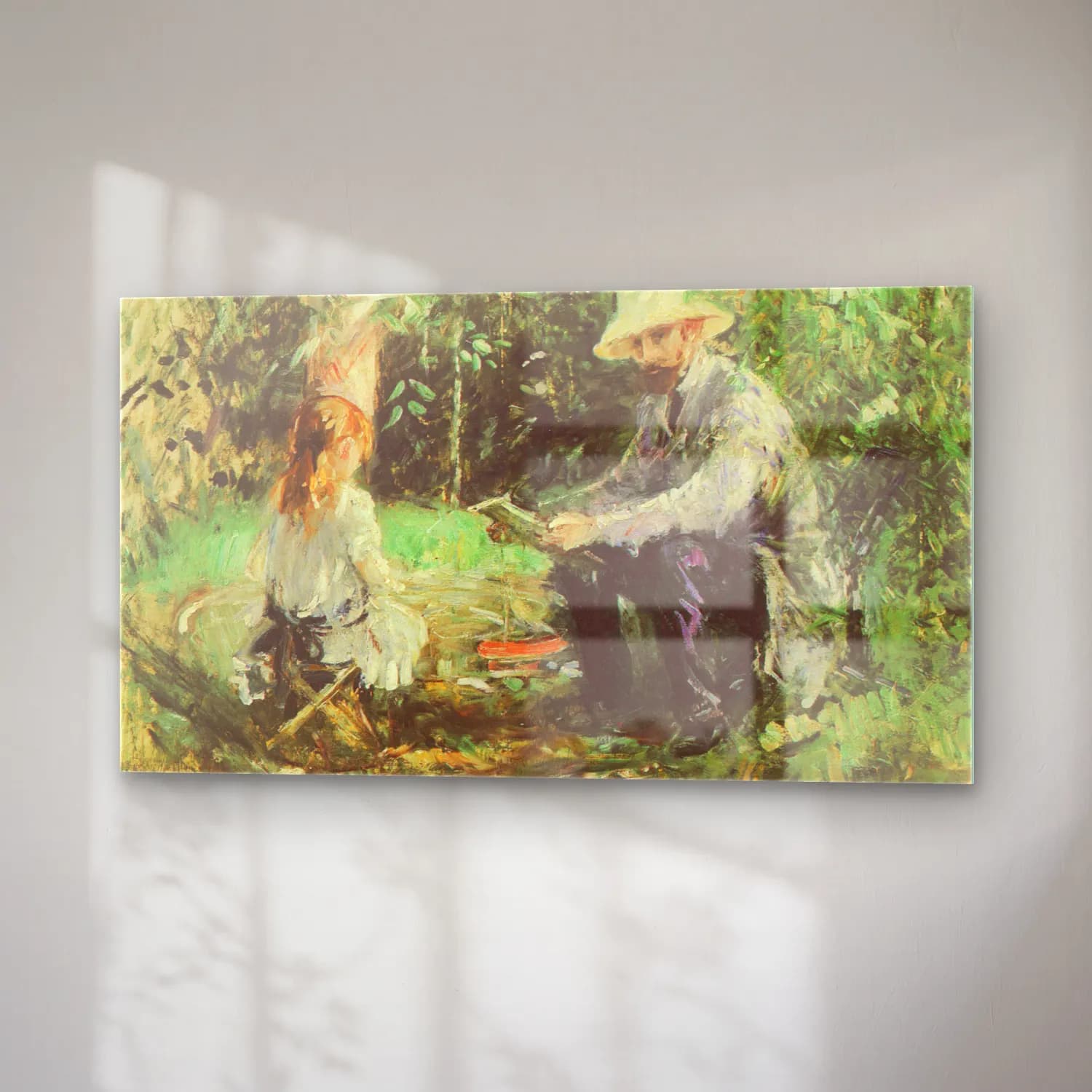 Edouard Manet – Eugäne Manet and his daughter in the garden cam tablo — sağ açıdan görünüm