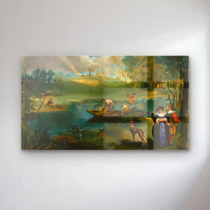 Edouard Manet – Fishing cam tablo — Edouard Manet – Fishing — yağlı boya mitolojik sahne