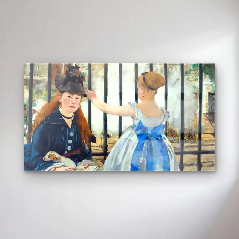 Edouard Manet – Le Chemin de fer Edouard Manet cam tablo — Edouard Manet – Le Chemin de fer Edouard Manet — empresyonist anne ve çocuk