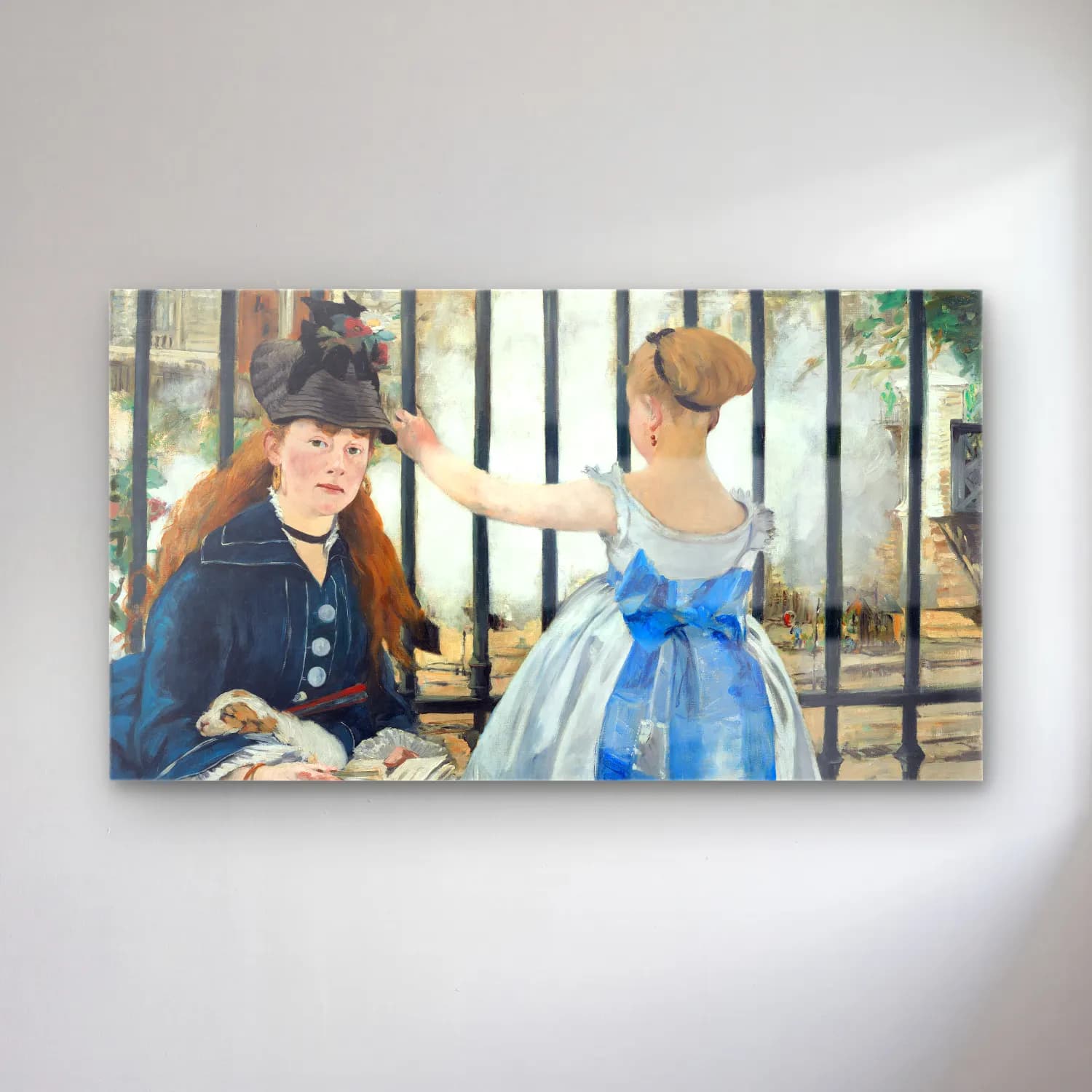 Edouard Manet – Le Chemin de fer Edouard Manet cam tablo — Edouard Manet – Le Chemin de fer Edouard Manet — empresyonist anne ve çocuk