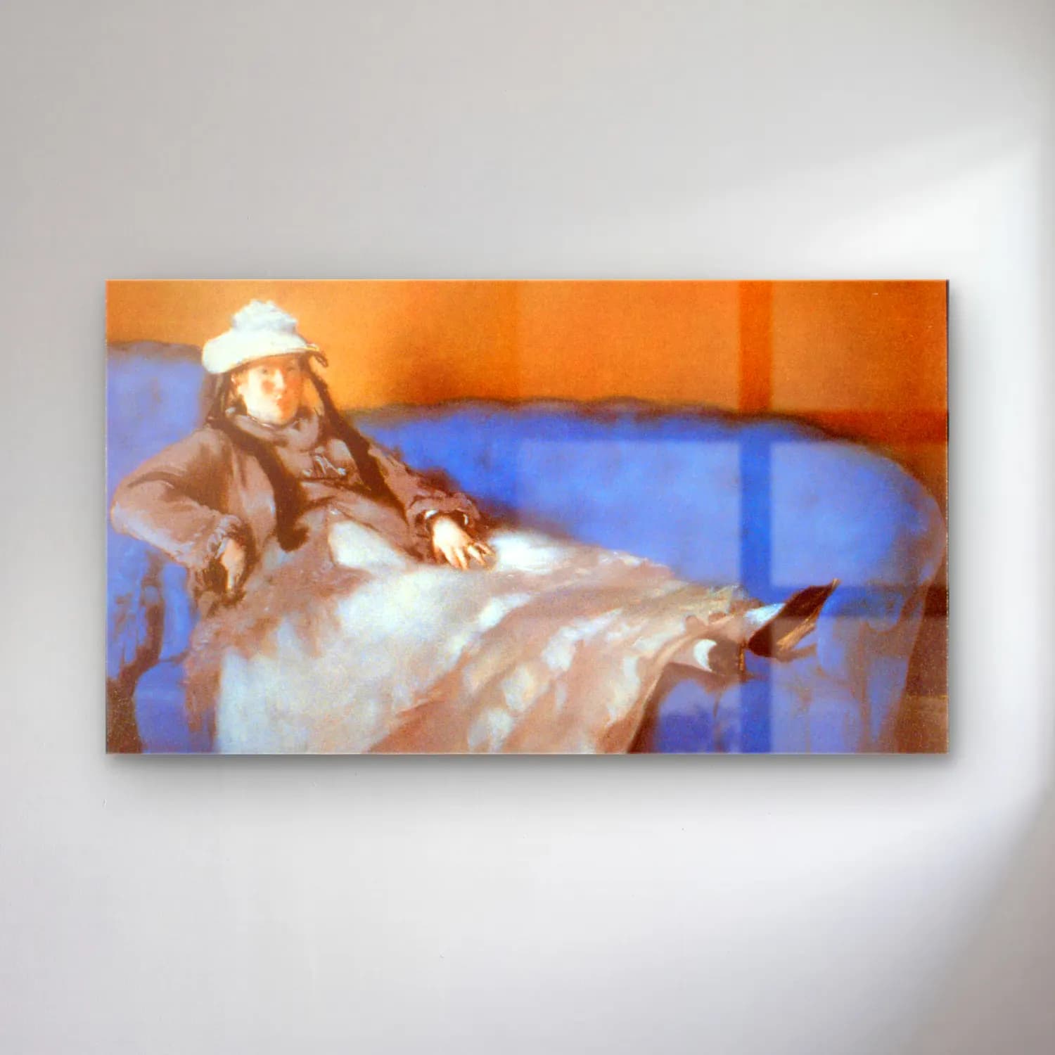 Edouard Manet – Madame Manet cam tablo — Edouard Manet – Madame Manet — empresyonist elbiseli kadın