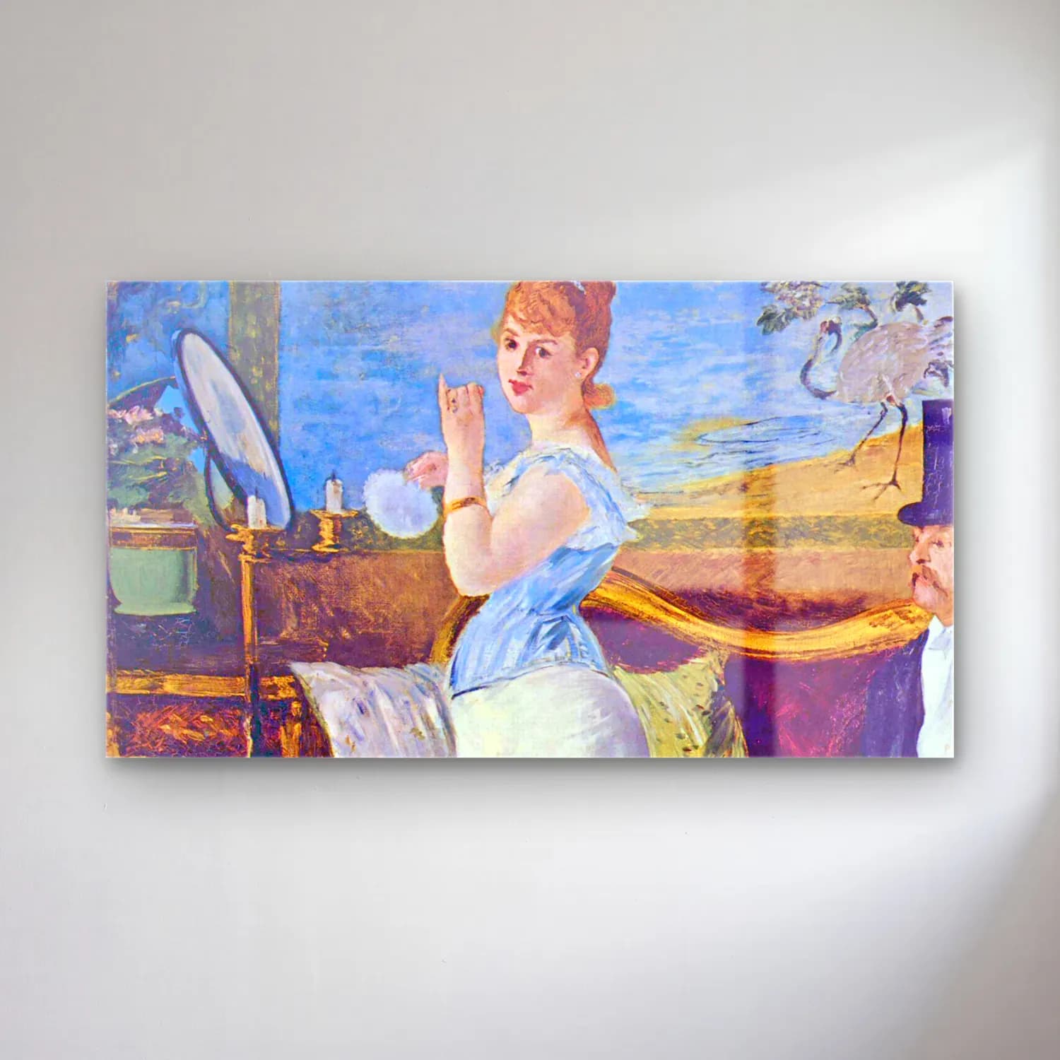 Edouard Manet – Nana cam tablo — Edouard Manet – Nana — empresyonist elbiseli kadın