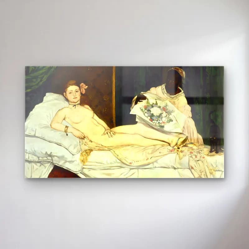 Edouard Manet – Olympia cam tablo — Edouard Manet – Olympia — empresyonist figür çalışması