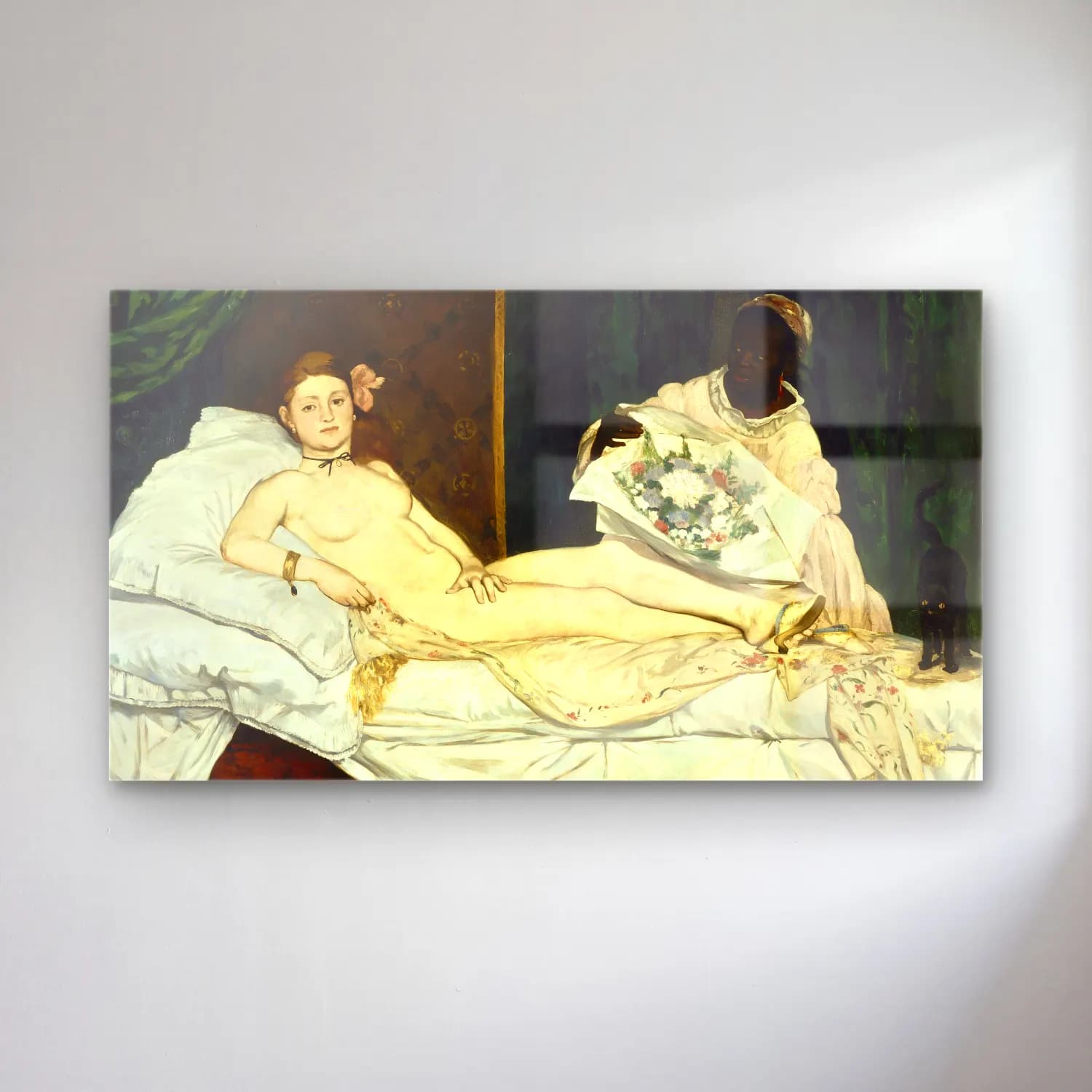 Edouard Manet – Olympia cam tablo — Edouard Manet – Olympia — empresyonist figür çalışması