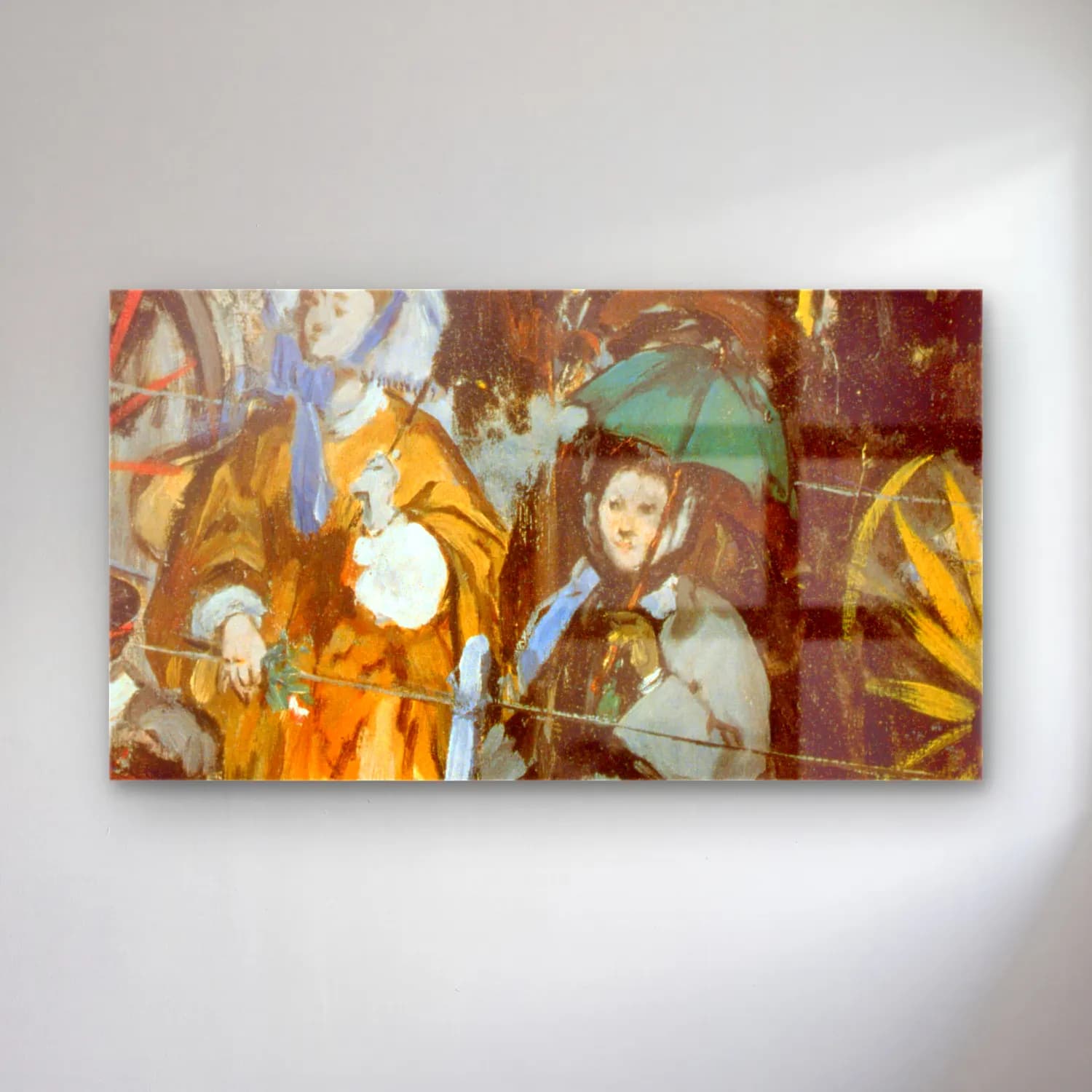 Edouard Manet – Racecourse cam tablo — Edouard Manet – Racecourse — empresyonist kalabalık cadde